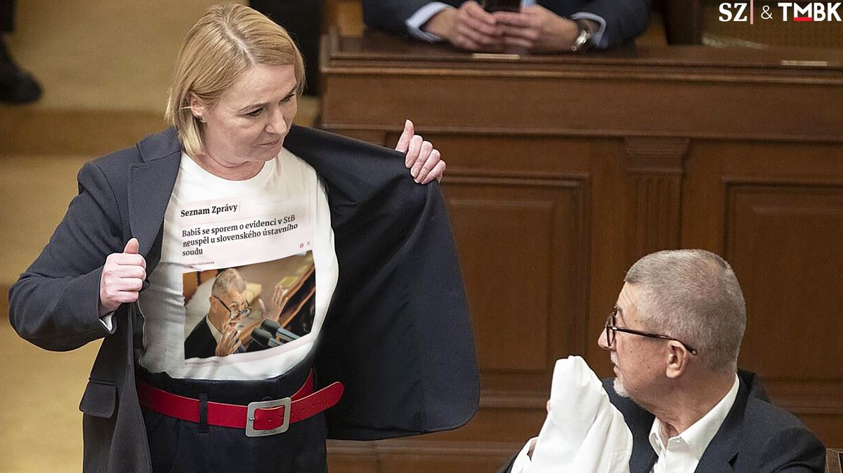 TMBK: Černochová pokračuje v tričkové kampani. Babiš dostal další kousek